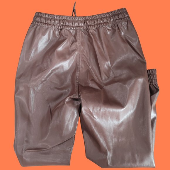 DOLLHOUSE VEGAN LEATHER JOGGER PANTS SIZE 10 - Picture 4 of 4